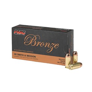 PMC Bronze 40 S&W Handgun Ammunition 180 Gr FMJ 98