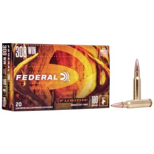Federal F308FS3 Fusion 308 Win 180 gr Soft Point Ammo 20 Per Box/ 10 Cs