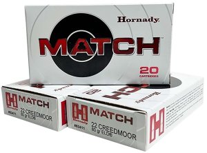 Hornady 83411 Match 22 Creedmoor 80gr ELD 3285fps 20 Rounds