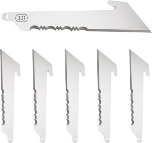 Outdoor EDGE 3" UTILITY BLADES W/SERRATIONS BLACK BLADE 6-PK!