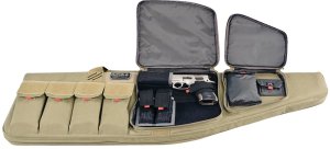 GPS T42ART 42In Tan 1000D Nylon Tactical AR Case Lockable Zippers