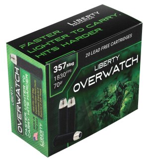 Liberty Ammunition OverWatch .357 Magnum 70 Grain Brass Cased Ammo 20 Round