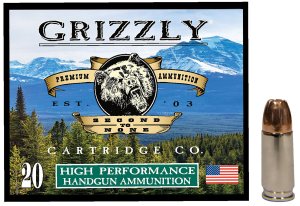 GRIZZLY GC9MM2 9mm Luger (9x19 Parabellum) 124gr JHP 1200fps 20/Box