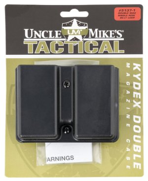 Uncle Mike's Kydex Double Mag Case Belt Clip Mount Black 51371