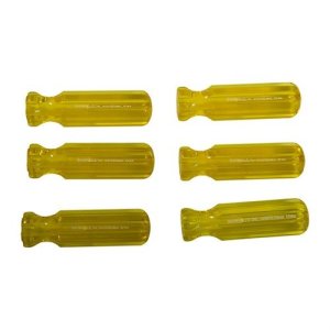 Brownells Molded Plastic Tool Handle L5 Model Yellow 6 Pack