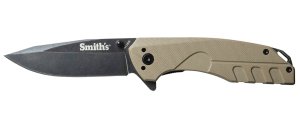 Smith's BattlePlan 50995 Folding Knife 3.35 in 400 SS Black Stonewash