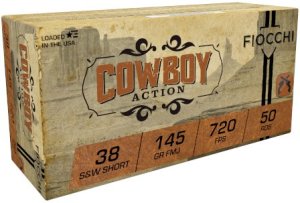 Fiocchi 38SWSHA Heritage 38 S&W Short 145gr FMJ 50 Rounds Box