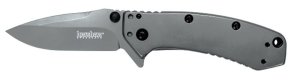 Kershaw Cryo 1555TI: 2.75" Drop Point Folder Knife, Gray, Stainless Steel, Titanium Carbo-Nitride Coating