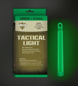 Tac Shield 03086G Tactical Light Stick 12 Hour Green 6" 10 Pack
