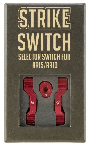 Strike Industries Ambidextrous AR Safety Switch Red Aluminum