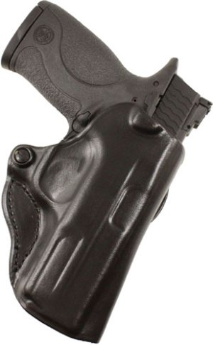 DeSantis 019BA3AZ0 Mini Scabbard RH OWB Leather Holster Black 380 Shield EZ
