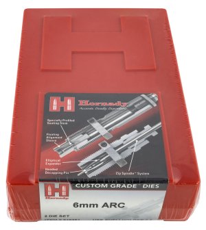 Hornady Custom Grade Series III 2-Die Set 6mm ARC Zip Spindle