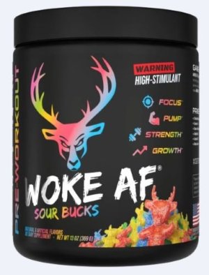 Bucked Up Woke AF Pre-Workout Sour Bucks 30 Serving Tub