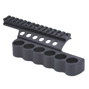 Mesa Tactical 92010 6-Shell Side Saddle 12 Gauge 5.5 In Rail Black