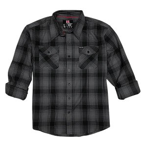 HDESIGN 32226 Flannel Shirt 3XL Gray/Black Cotton-Poly Relaxed Fit