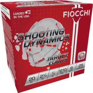 Fiocchi 20SD8 20 Gauge 2.75In 7/8oz #8 1210FPS 250Rd Case