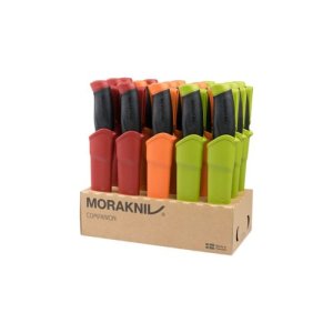 MORAKNIV Companion Fixed 4" Clip Point Blade Knife + Plastic Sheath (Leaf Color Mix)