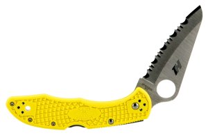 Spyderco Salt 2 C88SYL2 3 In Serrated H1 Steel Yellow FRN