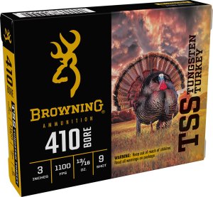 Browning TSS Turkey 410 Gauge 3" 13/16 oz 9 Shot, Tungsten Super Shot 1100 fps Ammo