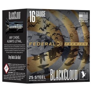 Federal Black Cloud Waterfowl Shotshells 16ga 2-3/4 7/8oz 1450fps #2 25/ct