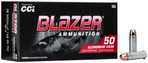 CCI 3519 Blazer 38 Special +P 158gr TMJ Ammo 50 Rounds