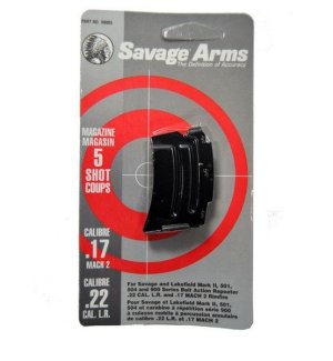 Savage Arms 90005 MKII Blued Detachable 5rd for 22 LR, 17 Mach 2