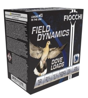 Fiocchi Dove & Target Loads 12 ga. 2.75 in. 1 1-8 oz. 7.5 Shot 25 rd.
