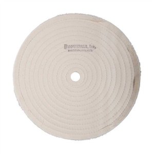 Brownells Muslin Polish Wheel Stitched 10" X 3/8" Thick 3/4" Arbor