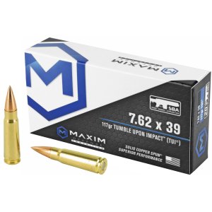 Maxim Defense MXM-49003 TUI 7.62x39 117 Grain Ammo 20 Round Box