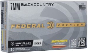 Federal Premium P7BCEH1 7mm BackCountry 195gr Berger Elite Hunter 20 Box