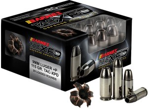 Barnes Bullets TAC-XPD 357 Magnum 125 Grain 20 Rounds Nickel Case