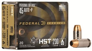 Federal Premium Personal Defense HST .45 Auto +P, 230gr Jacketed Hollow Point, 20-Round Pack