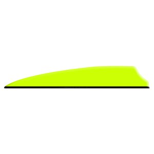 Q2i Q07046 Fusion X-II Vanes Neon Yellow 3" Shield Cut Design 100pk