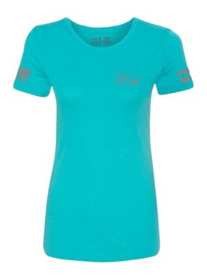 Glock AP96445 Glock GIRL FLAG TEE L TEAL