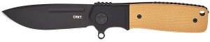 CRKT K245BKP Homefront Compact 2.91" S35VN Blade Black/Tan G10 Handle