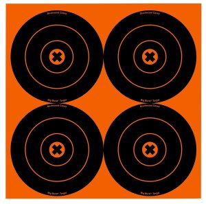 Birchwood Casey 36612 Target 6 Inch Bullseye Self-Adhesive 12 Pack Black/Or