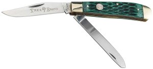 Boker 110831 Trapper 2.0 D2 Steel Green Jigged Bone Handle Knife