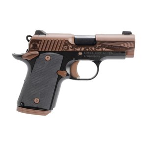 Kimber Micro 9 250th Anniversary 9mm 7rd 3.15 DLC Coyote PVD Engraved Wood Grips Limited Edition Pistol