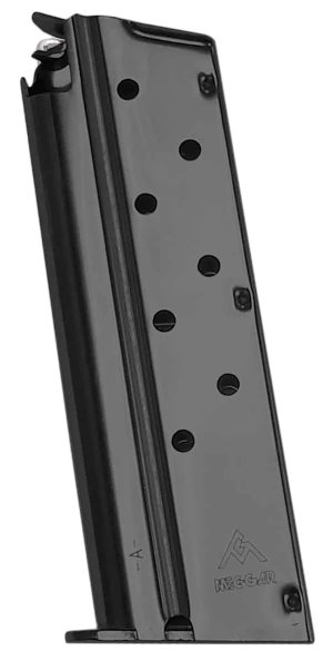 Mec-Gar MGCGOV9LCN 1911 Officers 9mm 8rd Black Carbon Steel Magazine