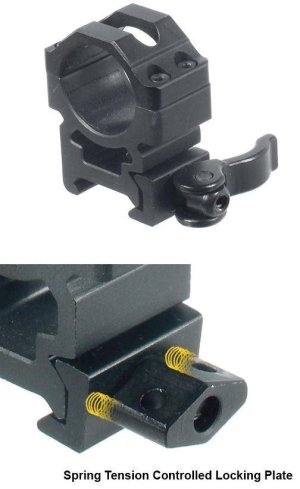 Leapers UTG RQ2W1154 2-Piece Picatinny Rings 22mm Medium Quick-Detach