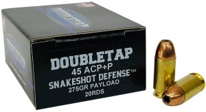 DoubleTap 45ASS20 Snake Shot 45ACP Ammo 20/Box 50/Case Brass