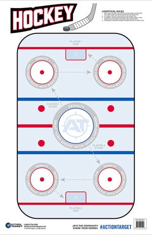Action Target GSHOCKEY100 23In Hockey Paper Hanging Target
