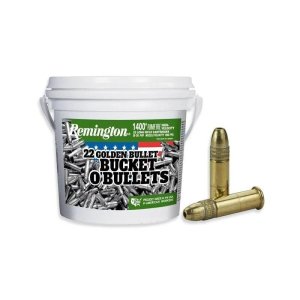 Remington Golden Bullet 22LR, 36 Grain Plated Hollow Point, High Velocity, Brass Cased, 1400 Rounds Ammo