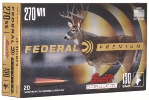 Federal Premium Ammunition P270SS1 270 Win 130gr Swift Scirocco 20rd
