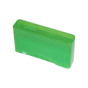 MTM J-20-M16 Clear/Green Ammo Box 22-250 30-30 6.5Gren 7.62 20 rd.