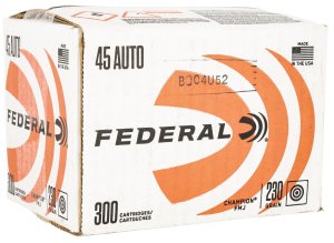 Federal Premium Champion C45230A300 45ACP 230gr FMJ 300 Rounds