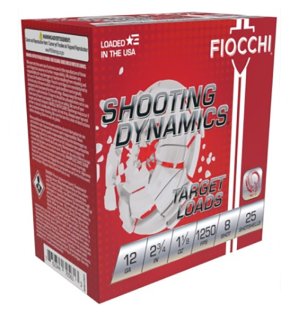 Fiocchi 12GA 2.75" #8 1-1/8oz 1250FPS Shotgun Ammo