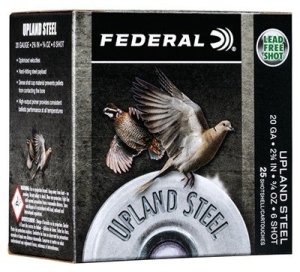 Federal Upland Steel 20 Gauge 7/8oz #6 Shot 2-3/4" Shells 25ct - Waterfowl & Field