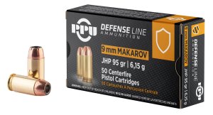 Prvi Partizan PPD9M 9x18 Makarov 95gr JHP Ammo 50 Rounds