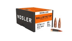 Nosler 39526 Ballistic Tip Varmint .224 55 gr Spitzer Point 100 Per Box